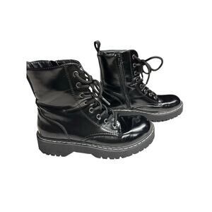 Soda Women’s Boots Combat Moto Harley Paton Lace up Goth Grunge Black 8M